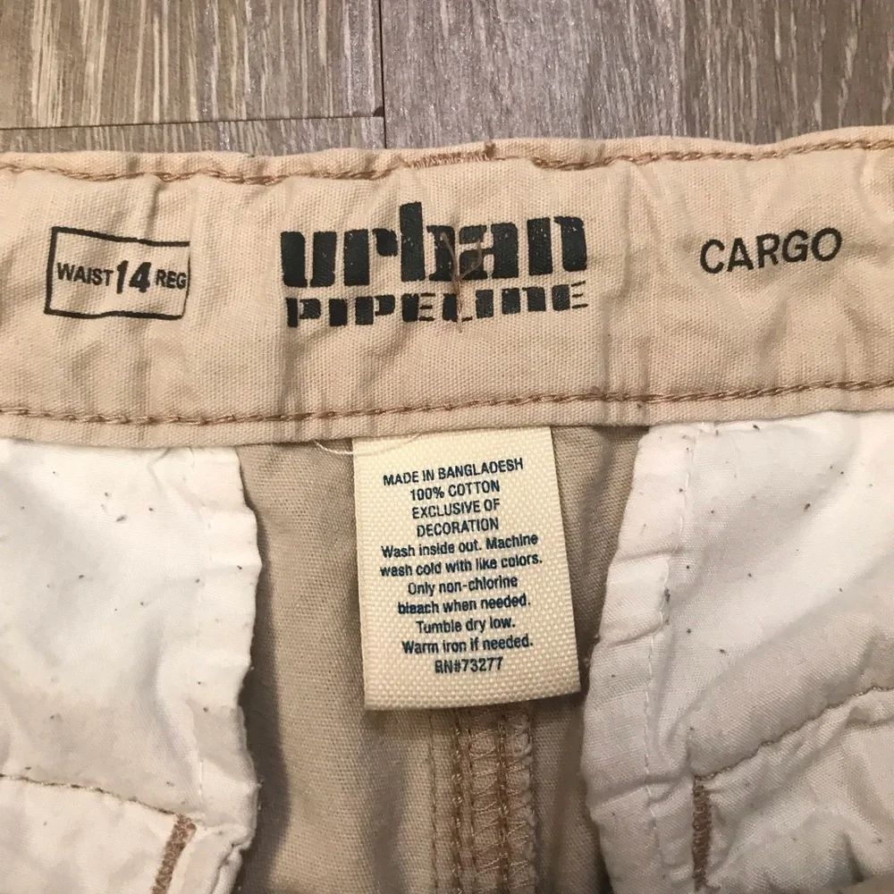 Urban Pipeline‎ Khaki Cargo Shorts Boy’s Size 14 Regular